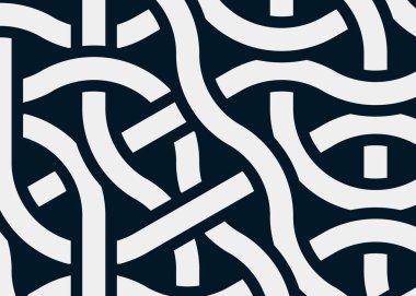 Renkli fayanslar, pürüzsüz rastgele birbirine bağlı dalgalı çizgiler deseni, bağlantı sanatı arkaplan tasarımı çizimi  