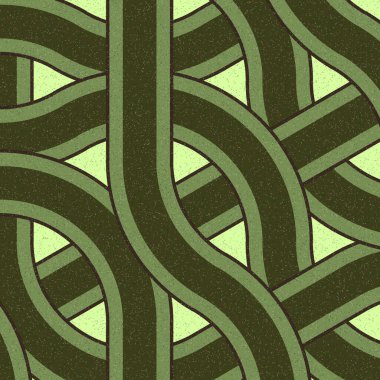 Renkli fayanslar, pürüzsüz rastgele birbirine bağlı dalgalı çizgiler deseni, bağlantı sanatı arkaplan tasarımı çizimi  