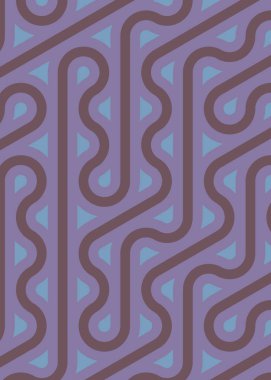 Renkli fayanslar, pürüzsüz rastgele birbirine bağlı dalgalı çizgiler deseni, bağlantı sanatı arkaplan tasarımı çizimi  