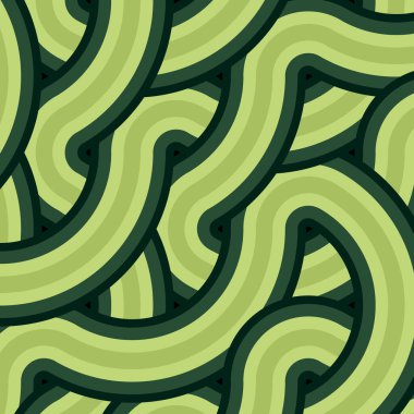 Renkli fayanslar, pürüzsüz rastgele birbirine bağlı dalgalı çizgiler deseni, bağlantı sanatı arkaplan tasarımı çizimi  