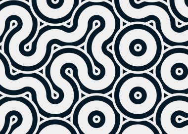 Renkli fayanslar, pürüzsüz rastgele birbirine bağlı dalgalı çizgiler deseni, bağlantı sanatı arkaplan tasarımı çizimi  