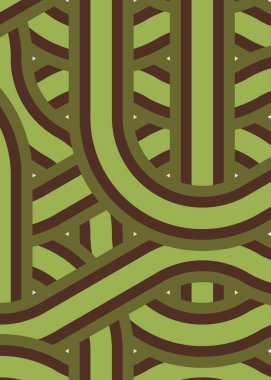 Renkli fayanslar, pürüzsüz rastgele birbirine bağlı dalgalı çizgiler deseni, bağlantı sanatı arkaplan tasarımı çizimi  