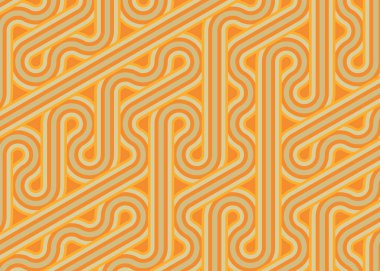 Renkli fayanslar, pürüzsüz rastgele birbirine bağlı dalgalı çizgiler deseni, bağlantı sanatı arkaplan tasarımı çizimi  