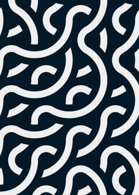 Renkli fayanslar, pürüzsüz rastgele birbirine bağlı dalgalı çizgiler deseni, bağlantı sanatı arkaplan tasarımı çizimi  