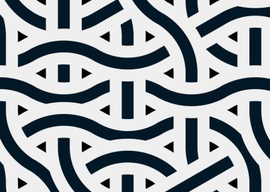 Renkli fayanslar, pürüzsüz rastgele birbirine bağlı dalgalı çizgiler deseni, bağlantı sanatı arkaplan tasarımı çizimi  