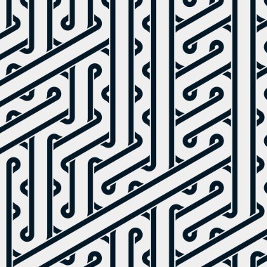 Renkli fayanslar, pürüzsüz rastgele birbirine bağlı dalgalı çizgiler deseni, bağlantı sanatı arkaplan tasarımı çizimi  