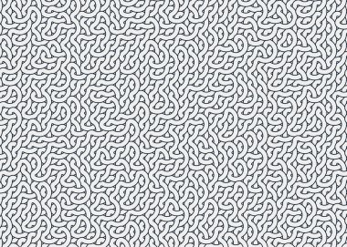 Renkli fayanslar, pürüzsüz rastgele birbirine bağlı dalgalı çizgiler deseni, bağlantı sanatı arkaplan tasarımı çizimi  