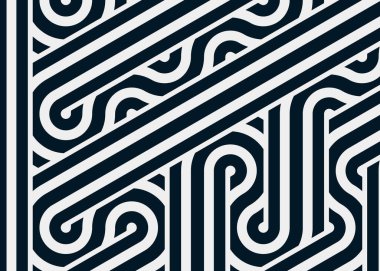 Renkli fayanslar, pürüzsüz rastgele birbirine bağlı dalgalı çizgiler deseni, bağlantı sanatı arkaplan tasarımı çizimi  