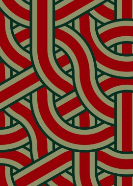 Renkli fayanslar, pürüzsüz rastgele birbirine bağlı dalgalı çizgiler deseni, bağlantı sanatı arkaplan tasarımı çizimi  