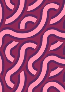 Renkli fayanslar, pürüzsüz rastgele birbirine bağlı dalgalı çizgiler deseni, bağlantı sanatı arkaplan tasarımı çizimi  