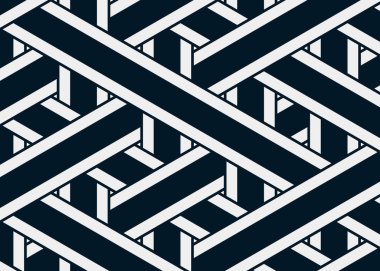 Renkli fayans, kusursuz rastgele dokuma çizgileri deseni, bağlantı sanatı arkaplan tasarımı illüstrasyonu  