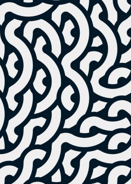 Renkli fayanslar, pürüzsüz rastgele birbirine bağlı dalgalı çizgiler deseni, bağlantı sanatı arkaplan tasarımı çizimi  