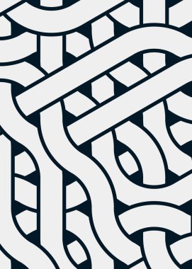 Renkli fayanslar, pürüzsüz rastgele birbirine bağlı dalgalı çizgiler deseni, bağlantı sanatı arkaplan tasarımı çizimi  