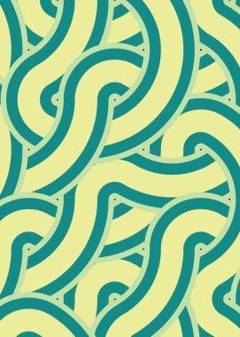 Renkli fayanslar, pürüzsüz rastgele birbirine bağlı dalgalı çizgiler deseni, bağlantı sanatı arkaplan tasarımı çizimi  