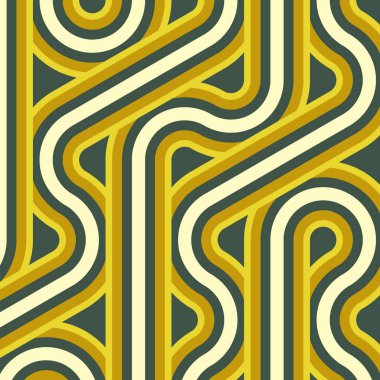 Renkli fayanslar, pürüzsüz rastgele birbirine bağlı dalgalı çizgiler deseni, bağlantı sanatı arkaplan tasarımı çizimi  