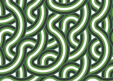 Renkli fayanslar, pürüzsüz rastgele birbirine bağlı dalgalı çizgiler deseni, bağlantı sanatı arkaplan tasarımı çizimi  