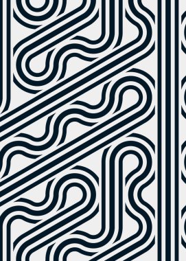 Renkli fayanslar, pürüzsüz rastgele birbirine bağlı dalgalı çizgiler deseni, bağlantı sanatı arkaplan tasarımı çizimi  