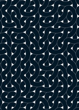 Renkli fayanslar, pürüzsüz rastgele birbirine bağlı dalgalı çizgiler deseni, bağlantı sanatı arkaplan tasarımı çizimi  