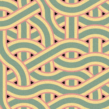 Renkli fayanslar, pürüzsüz rastgele birbirine bağlı dalgalı çizgiler deseni, bağlantı sanatı arkaplan tasarımı çizimi  