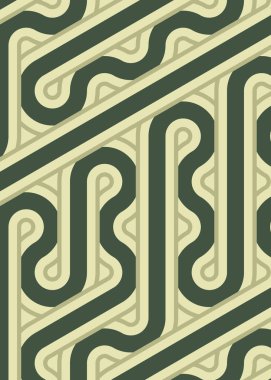 Renkli fayanslar, pürüzsüz rastgele birbirine bağlı dalgalı çizgiler deseni, bağlantı sanatı arkaplan tasarımı çizimi  