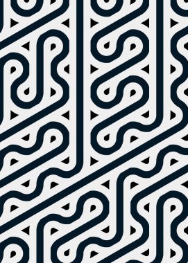 Renkli fayanslar, pürüzsüz rastgele birbirine bağlı dalgalı çizgiler deseni, bağlantı sanatı arkaplan tasarımı çizimi  