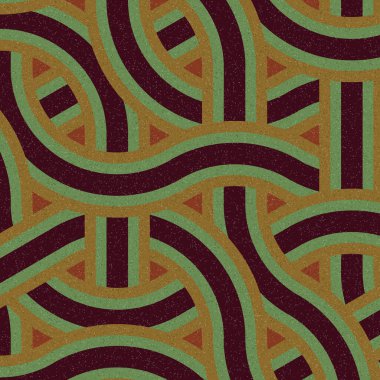 Renkli fayanslar, pürüzsüz rastgele birbirine bağlı dalgalı çizgiler deseni, bağlantı sanatı arkaplan tasarımı çizimi  