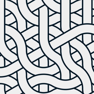 Renkli fayanslar, pürüzsüz rastgele birbirine bağlı dalgalı çizgiler deseni, bağlantı sanatı arkaplan tasarımı çizimi  