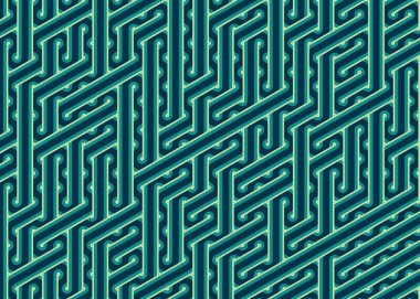 Renkli fayanslar, pürüzsüz rastgele birbirine bağlı dalgalı çizgiler deseni, bağlantı sanatı arkaplan tasarımı çizimi  