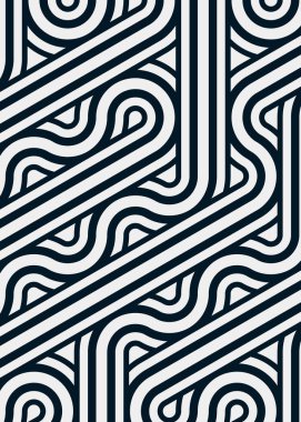 Renkli fayanslar, pürüzsüz rastgele birbirine bağlı dalgalı çizgiler deseni, bağlantı sanatı arkaplan tasarımı çizimi  