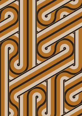 Renkli fayanslar, pürüzsüz rastgele birbirine bağlı dalgalı çizgiler deseni, bağlantı sanatı arkaplan tasarımı çizimi  