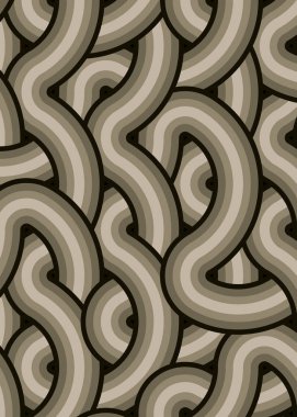 Renkli fayanslar, pürüzsüz rastgele birbirine bağlı dalgalı çizgiler deseni, bağlantı sanatı arkaplan tasarımı çizimi  