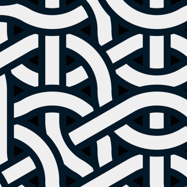 Renkli fayanslar, pürüzsüz rastgele birbirine bağlı dalgalı çizgiler deseni, bağlantı sanatı arkaplan tasarımı çizimi  