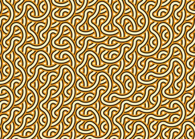 Renkli fayanslar, pürüzsüz rastgele birbirine bağlı dalgalı çizgiler deseni, bağlantı sanatı arkaplan tasarımı çizimi  