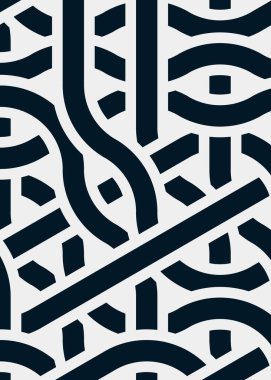 Renkli fayanslar, pürüzsüz rastgele birbirine bağlı dalgalı çizgiler deseni, bağlantı sanatı arkaplan tasarımı çizimi  