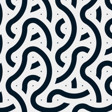 Renkli fayanslar, pürüzsüz rastgele birbirine bağlı dalgalı çizgiler deseni, bağlantı sanatı arkaplan tasarımı çizimi  