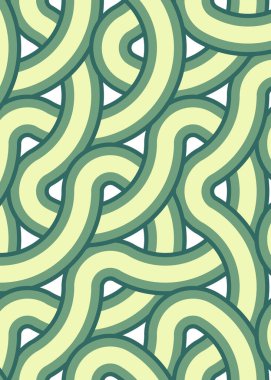 Renkli fayanslar, pürüzsüz rastgele birbirine bağlı dalgalı çizgiler deseni, bağlantı sanatı arkaplan tasarımı çizimi  