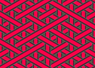 Renkli fayans, kusursuz rastgele dokuma çizgileri deseni, bağlantı sanatı arkaplan tasarımı illüstrasyonu  