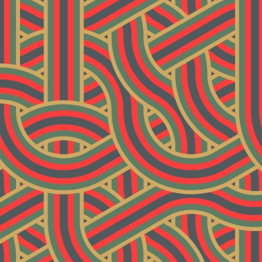 Renkli fayanslar, pürüzsüz rastgele birbirine bağlı dalgalı çizgiler deseni, bağlantı sanatı arkaplan tasarımı çizimi  