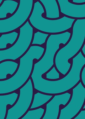 Renkli fayanslar, pürüzsüz rastgele birbirine bağlı dalgalı çizgiler deseni, bağlantı sanatı arkaplan tasarımı çizimi  