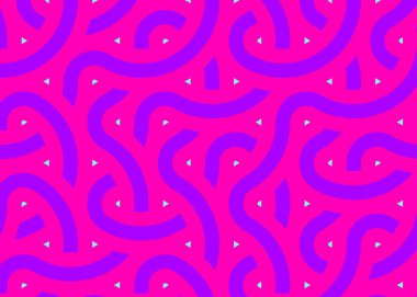 Renkli fayanslar, pürüzsüz rastgele birbirine bağlı dalgalı çizgiler deseni, bağlantı sanatı arkaplan tasarımı çizimi  