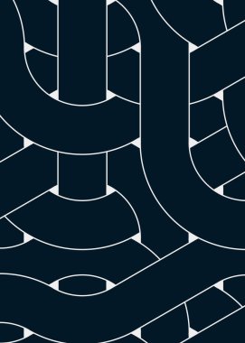 Renkli fayanslar, pürüzsüz rastgele birbirine bağlı dalgalı çizgiler deseni, bağlantı sanatı arkaplan tasarımı çizimi  