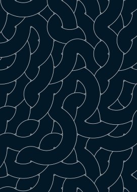 Renkli fayanslar, pürüzsüz rastgele birbirine bağlı dalgalı çizgiler deseni, bağlantı sanatı arkaplan tasarımı çizimi  