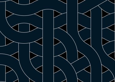 Renkli fayanslar, pürüzsüz rastgele birbirine bağlı dalgalı çizgiler deseni, bağlantı sanatı arkaplan tasarımı çizimi  