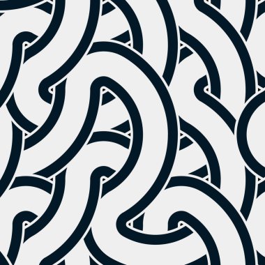 Renkli fayanslar, pürüzsüz rastgele birbirine bağlı dalgalı çizgiler deseni, bağlantı sanatı arkaplan tasarımı çizimi  