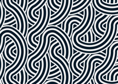 Renkli fayanslar, pürüzsüz rastgele birbirine bağlı dalgalı çizgiler deseni, bağlantı sanatı arkaplan tasarımı çizimi  