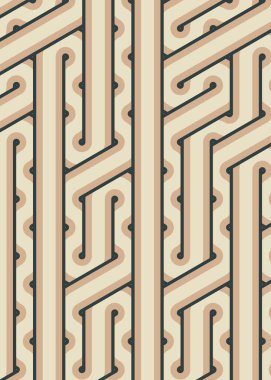 Renkli fayanslar, pürüzsüz rastgele birbirine bağlı dalgalı çizgiler deseni, bağlantı sanatı arkaplan tasarımı çizimi  