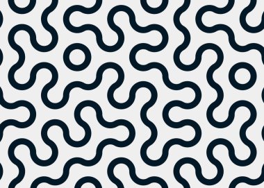 Renkli fayanslar, pürüzsüz rastgele birbirine bağlı dalgalı çizgiler deseni, bağlantı sanatı arkaplan tasarımı çizimi  