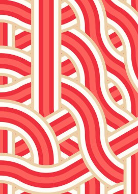 Renkli fayanslar, pürüzsüz rastgele birbirine bağlı dalgalı çizgiler deseni, bağlantı sanatı arkaplan tasarımı çizimi  