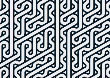 Renkli fayanslar, pürüzsüz rastgele birbirine bağlı dalgalı çizgiler deseni, bağlantı sanatı arkaplan tasarımı çizimi  