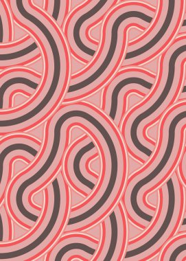 Renkli fayanslar, pürüzsüz rastgele birbirine bağlı dalgalı çizgiler deseni, bağlantı sanatı arkaplan tasarımı çizimi  